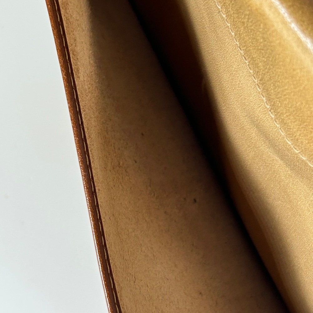 Vintage Brahmin Crossbody Bag Clutch Made in USA Tan Brown Croc Embossed Leather - Picture 7 of 16